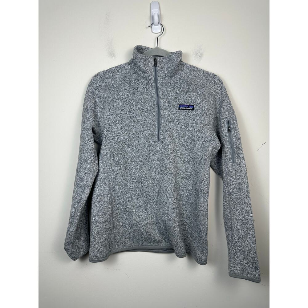 Patagonia Better Sweater Women Medium Gray Excellent 1/4 Zip Fleece Pullover